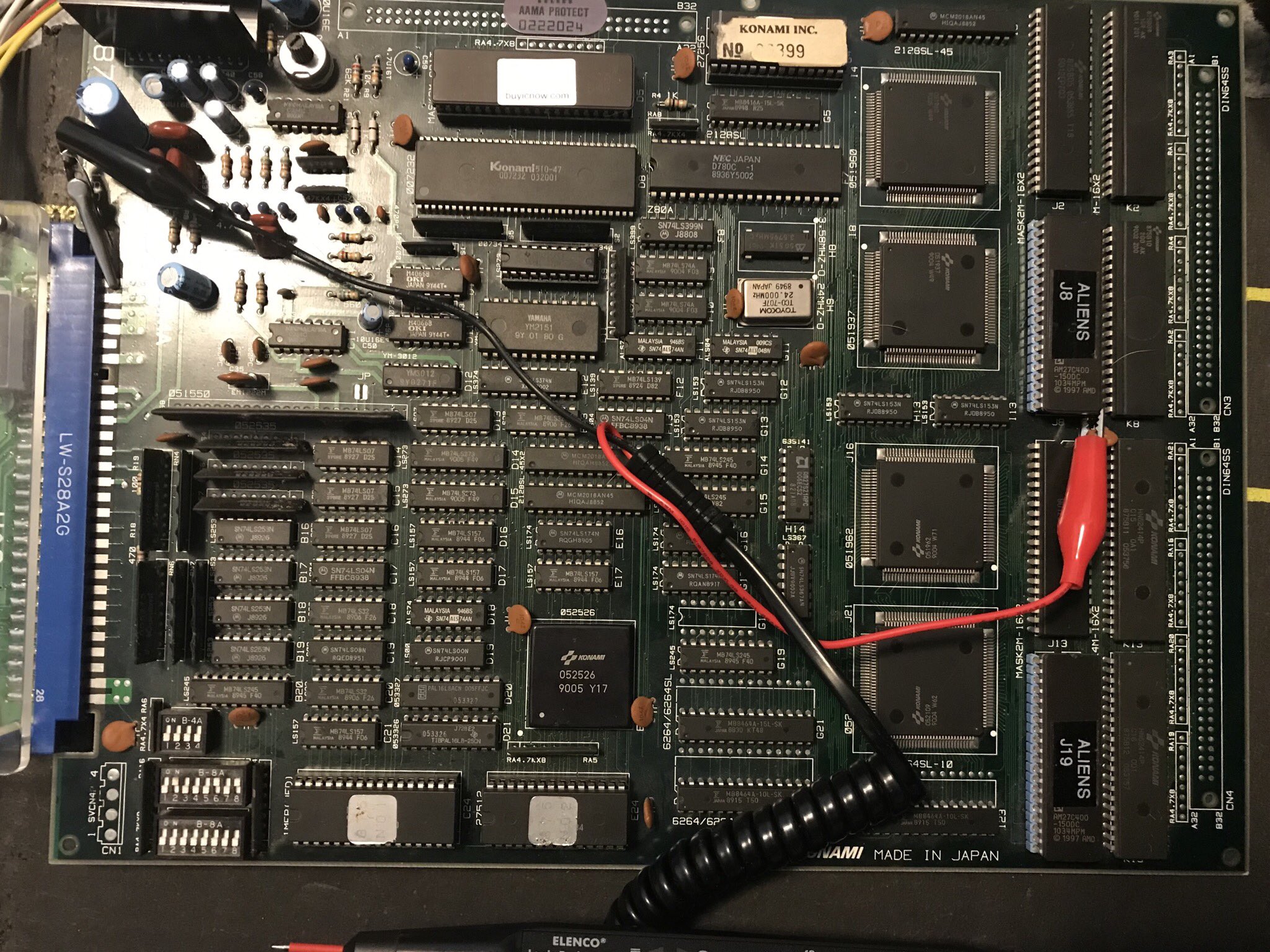 Konami Aliens arcade PCB – ShootTheCore.tech